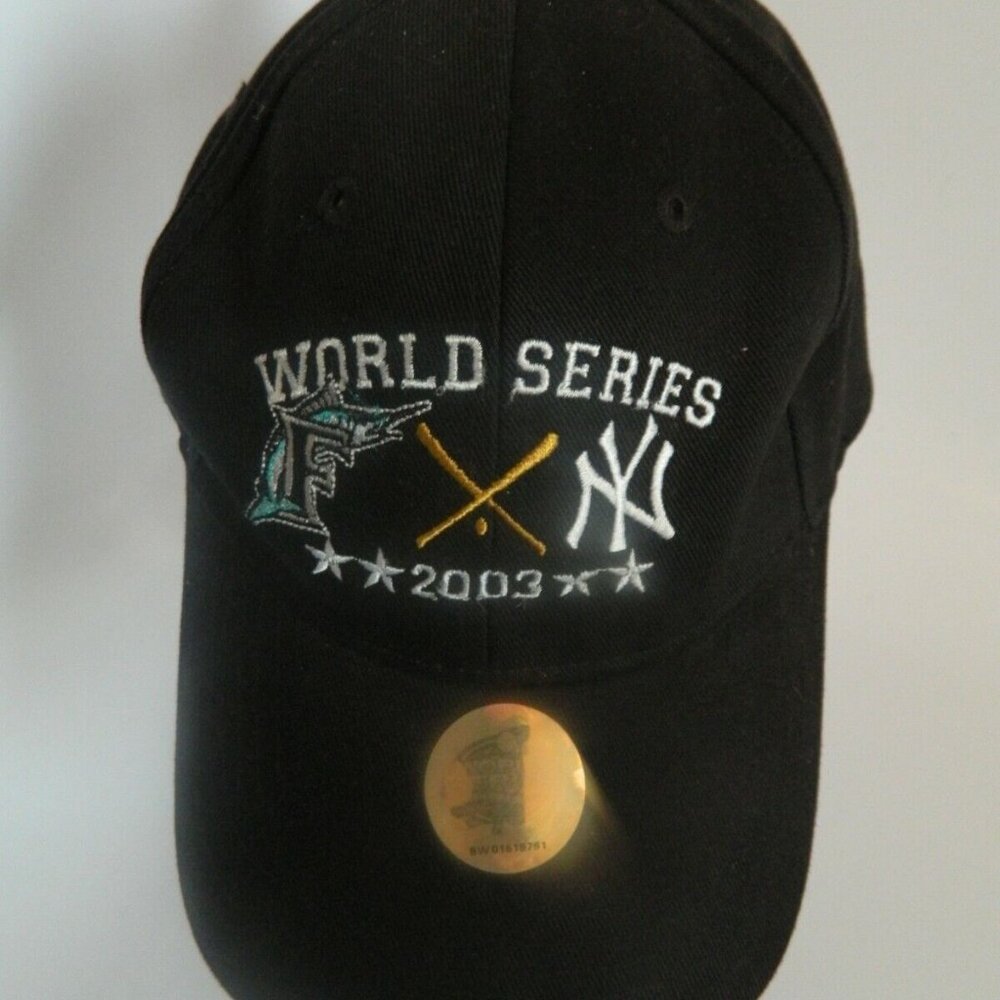 NWT 2003 World Series Game NY & Marlins Adjustable Baseball Hat by Twins Ent.